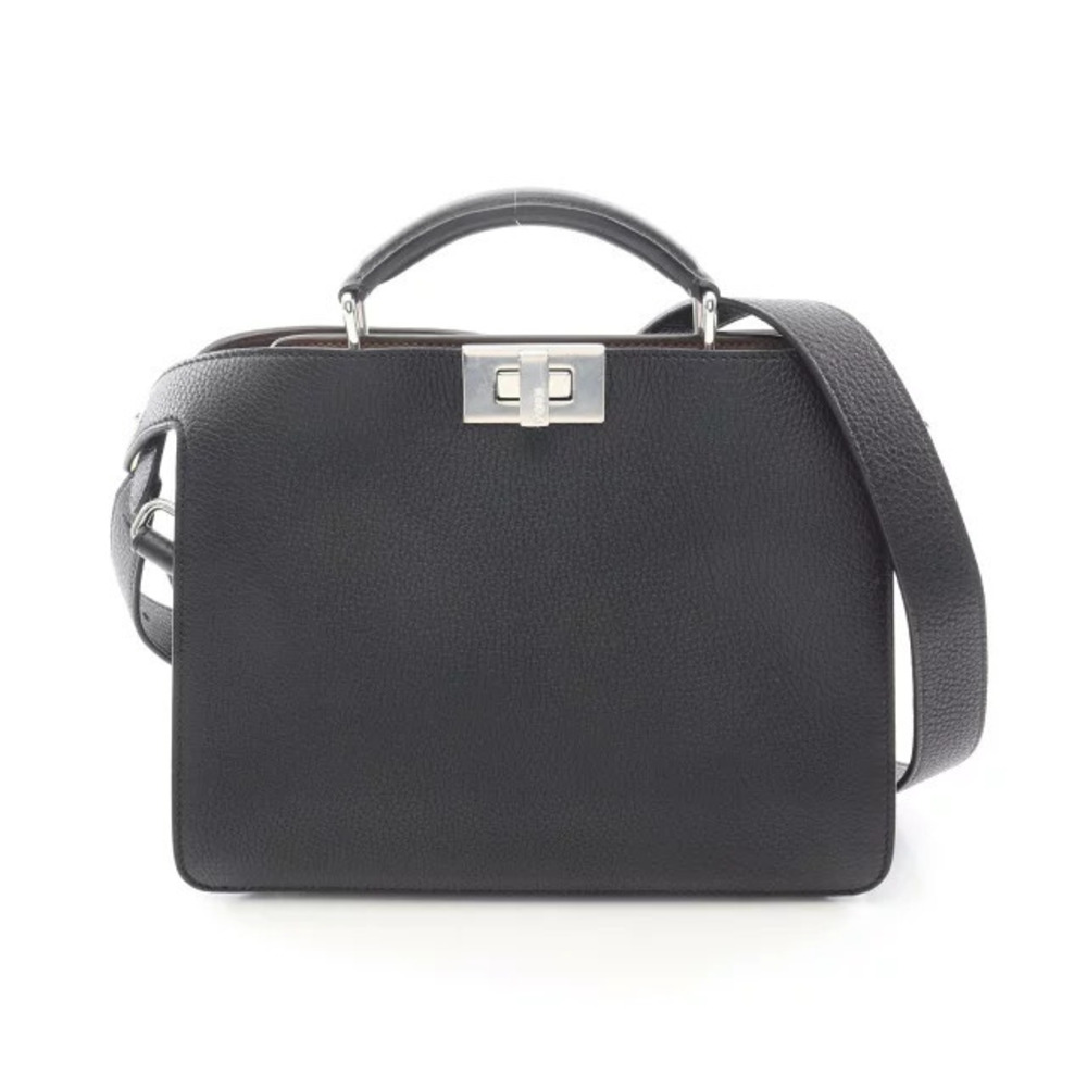 Fendi Peekaboo ISee U Handbag Leather Black
